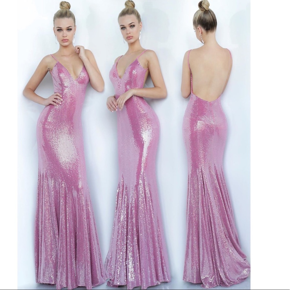 Jovani 1087 Spaghetti Straps Evening Dress